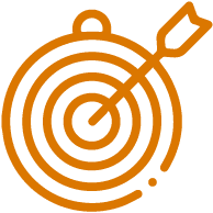 Target with an arrow in the center