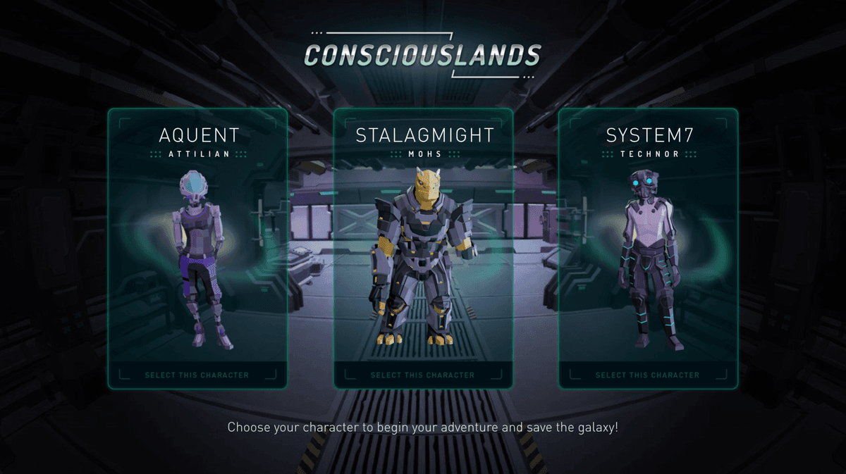 Consciouslands character selection